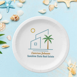 Prato De Papel Empresa Imobiliária Praia Personalizável