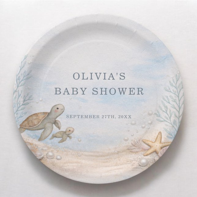 Prato De Papel Encontro com Você Logo, Festa de Chuvada de Bebê n (Criador carregado)