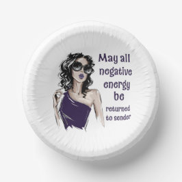 Prato De Papel Energia negativa deve ser devolvida ao remetente