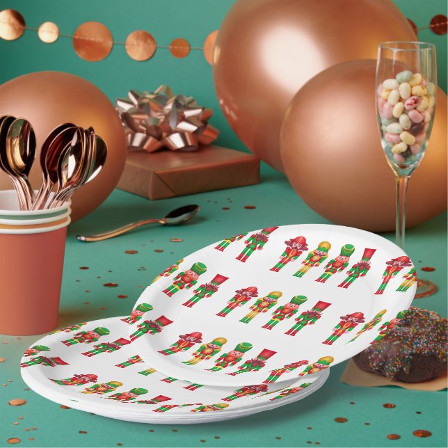Prato De Papel Enfeite de Natal quebra-nozes  (Múltiplo)