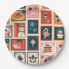 Prato De Papel Enfeites de natal mapas postais