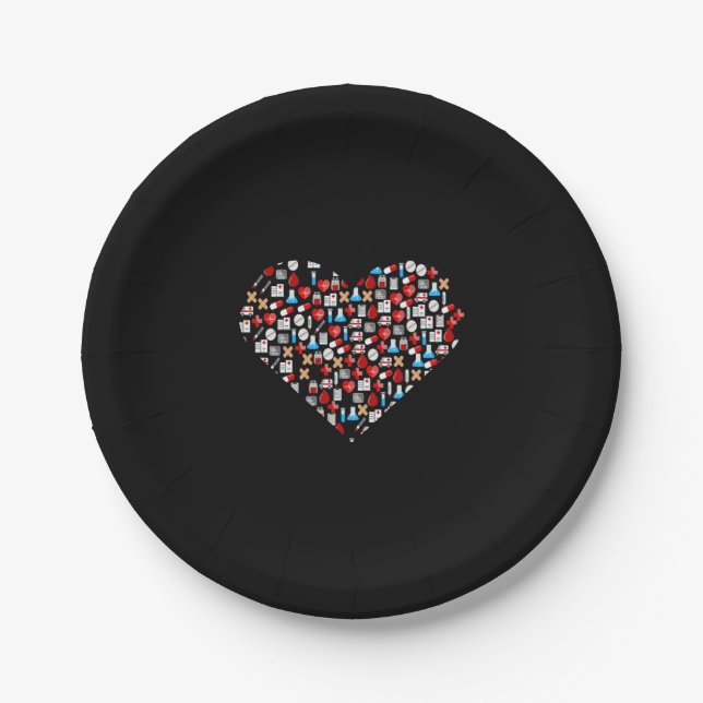 Prato De Papel Enfermeiro Enfermeiro impressão Gift Acessor médic (Frente)