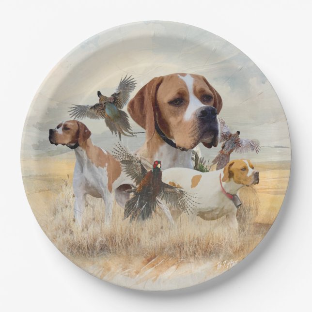 Prato De Papel English Pointer  (Frente)