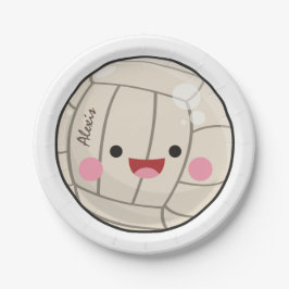 Prato De Papel Engraçado Adorável Voleibol Kawaii Ball Kid