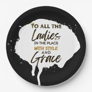 Prato De Papel Engraçado Aniversário/Chá de fraldas do Hip Hop da