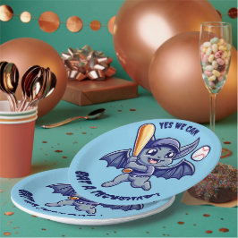 Prato De Papel Engraçado Bat Sim Podemos Bater mil