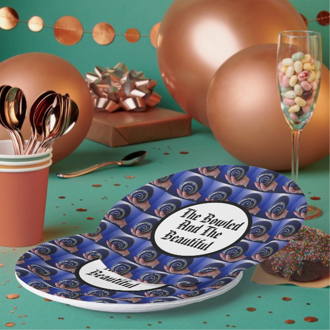 Prato De Papel Engraçado Boliches De Lâmina Bela Design, (Múltiplo)