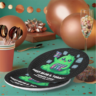 Prato De Papel Engraçado Conheça Blob S. Torage Fundo Binário