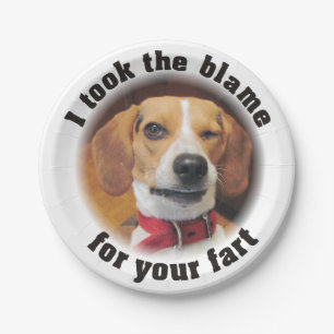 Prato De Papel Engraçado eu tomei a culpa para o seu fart