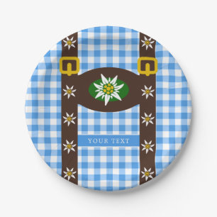 Prato De Papel Engraçado Octoberfest Lederhosen Suspender Papel