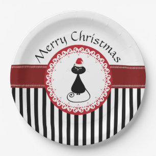 Prato De Papel Engraçado Papais noeis bonitinhos de Trendy de Nat