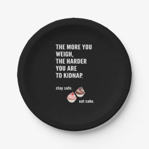 Prato De Papel Engraçado. Placas de papel. CupcakeHumor.