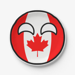 Prato De Papel Engraçado Tendência Geeky Canadá