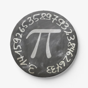 Prato De Papel Ensino De Chalkboard Pi Day Pi Day