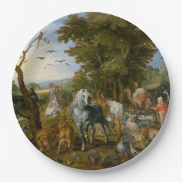 Prato De Papel Entrada dos animais na arca de Noah (Brueghel)