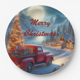 Prato De Papel Entrega da Véspera de Natal Mágica