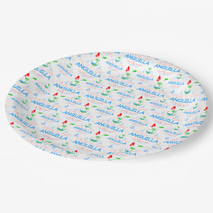 Prato De Papel Envia Compartimento, Texto a Cor da Anguila, Padrã