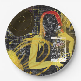 Prato De Papel Enviando mensagens para amigos