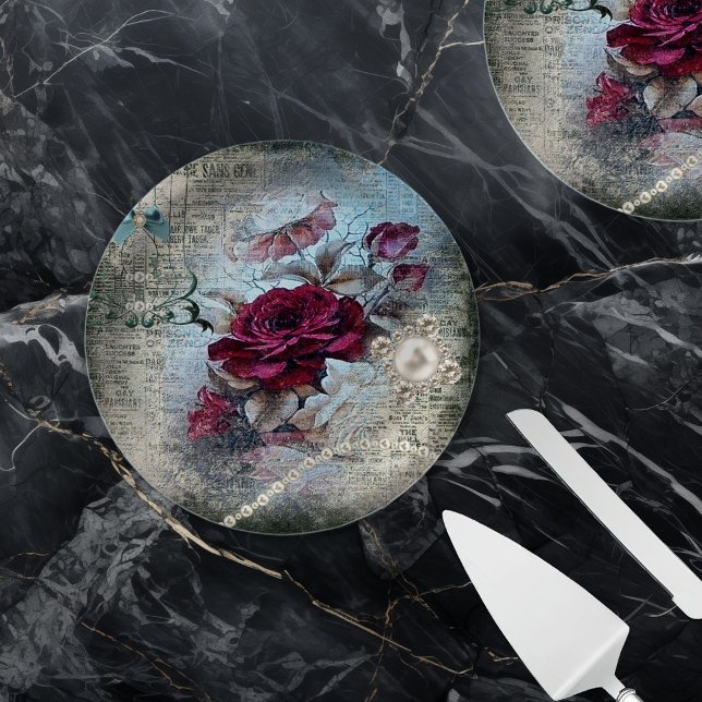 Prato De Papel Ephemera Rosa vitoriana (Criador carregado)