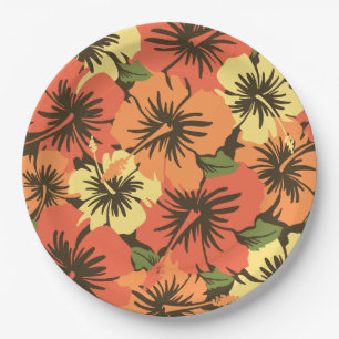 Prato De Papel Epic Hibiscus Hawaiian Floral