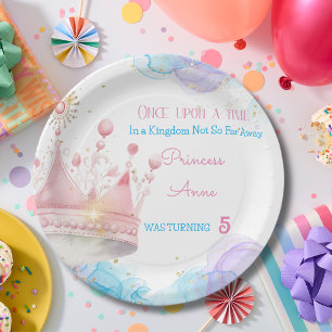 Prato De Papel Era uma vez, Princesa de Aniversário 