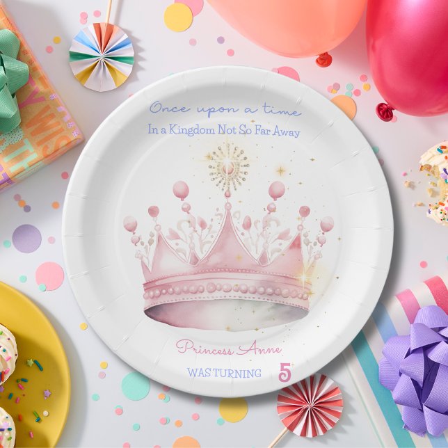 Prato De Papel Era uma vez, Princesa de Aniversário (Criador carregado)