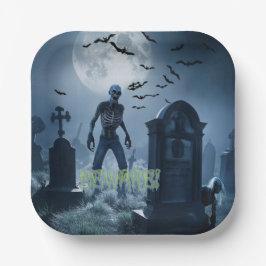 Prato De Papel Erie Halloween