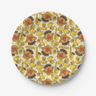Prato De Papel Ernie e Rubber Duckie Pattern