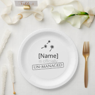 Prato De Papel Erva Daninha Happens fofa cínica dandelion Engraça