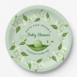 Prato De Papel Ervilha doce num Chá de fraldas de Pod