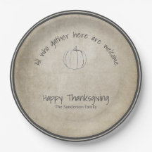 Esboço de abóbora Rustic Thanksaking