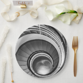 Prato De Papel Escada Circular BW