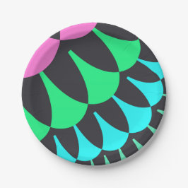 Prato De Papel Escalas Azul-Claro e Verde