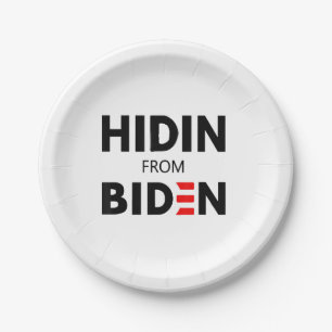 Prato De Papel ESCONDIDO DA BIDEN engraçada campanha política Joe