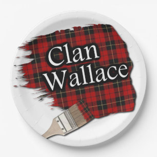 Prato De Papel Escova de pintura escocesa do Tartan de Wallace do