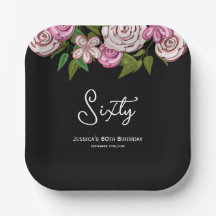 Escrito Floral Moderno 60º Aniversário