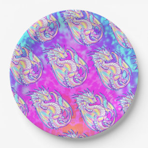Prato De Papel Escrivora Rosa Bela Dragão Girassol Wyvern Inugami