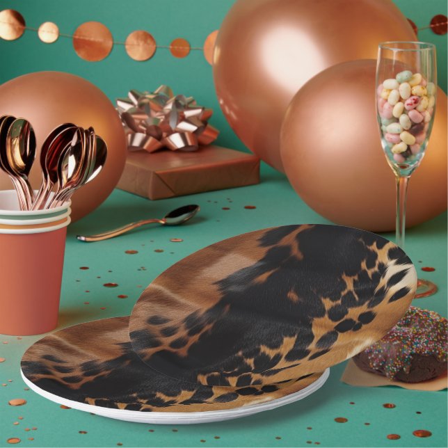 Prato De Papel Escuro Dourado preto (Múltiplo)