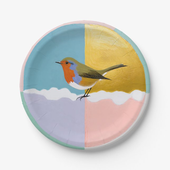 Prato De Papel Esfera Geométrica de Robin (Frente)