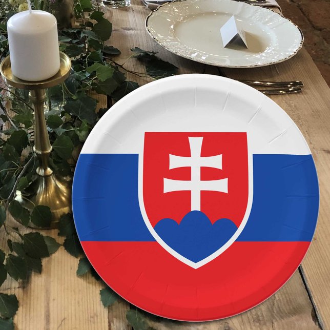 Prato De Papel Eslováquia, Bandeira da Eslováquia, aniversário/es (Criador carregado)