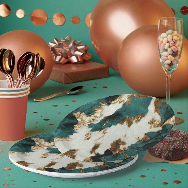 Prato De Papel Esmeralda Dourada branca ocidental (Múltiplo)