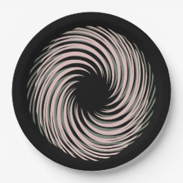 Prato De Papel espiral negra