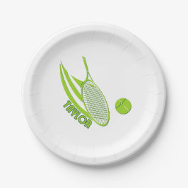 Prato De Papel Esporte Personalizado Com Tênis de Nome