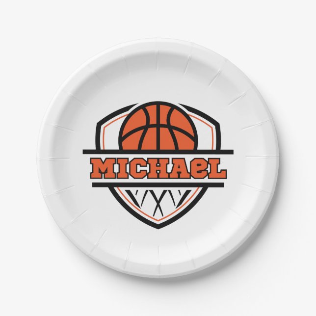 Prato De Papel Esportes legal Laranja Negra (Frente)