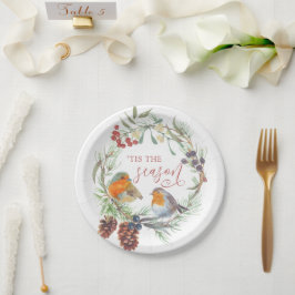 Prato De Papel Esta É A Festa De Natal Da Época De Inverno