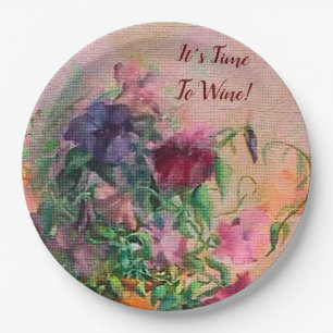 Prato De Papel Está na hora de encher o vinho.