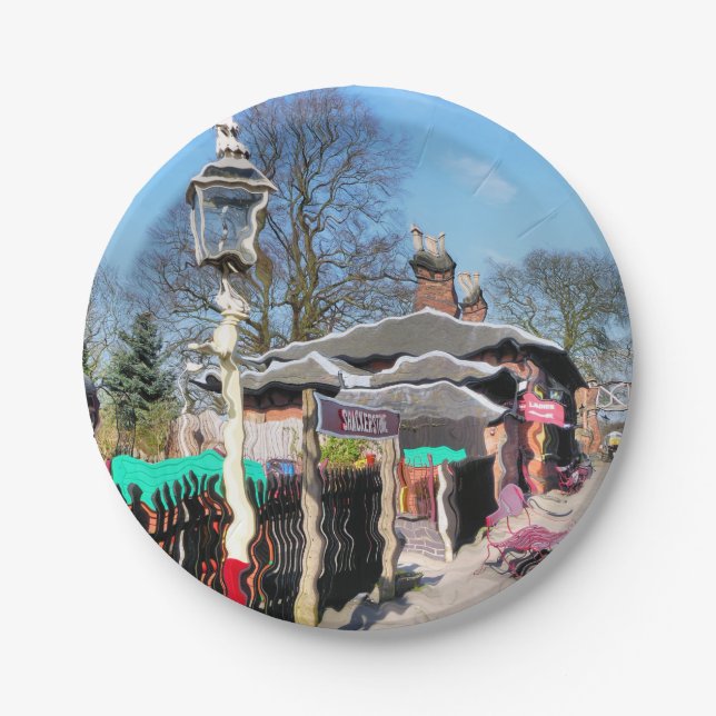 PRATO DE PAPEL ESTAÇÃO DE COMBOIO ANTIGO (Frente)