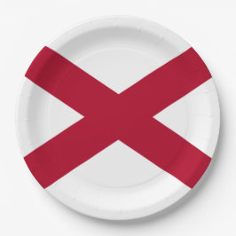 Prato De Papel Estado da bandeira do Alabama
