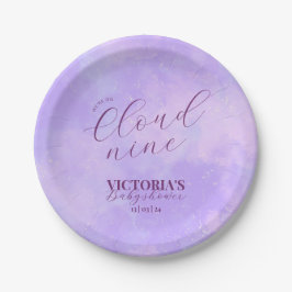 Prato De Papel Estamos No Chá de fraldas Cloud Nine