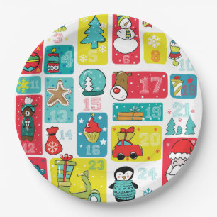 Prato De Papel Estilo de Cartoon de Calendário Avançado